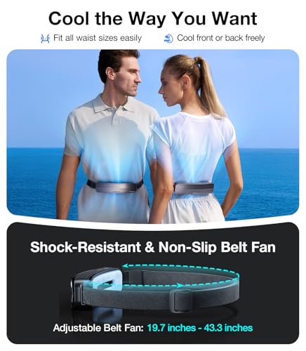 TORRAS 2026 Top Portable Waist Fan COOLiFY Zone 3, Ultra-Light Personal Wearable Belt Fan, 26ft/s Strongest Wind for Full ...