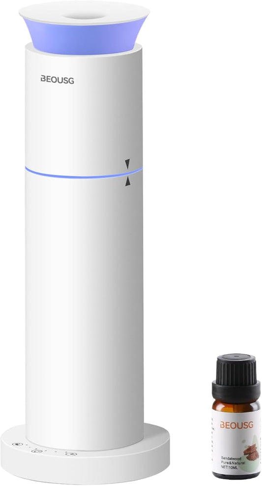 BEOUSG Waterless Essential Oil Diffuser for Home,Scent Diffusers with 3 Timer Settings, 3 Mist Levels for Spas Room Studio...