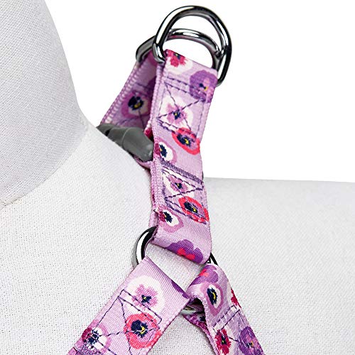 Blueberry Pet Essentials Step-in Spring Scent Inspired Garden Floral Dog Harness in Light Purple, Chest Girth 16.5" - 21....