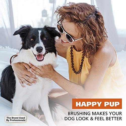 Wahl Premium Patented Dual Level Sensitive Skin Pet Slicker – Ergonomic handle makes Deshedding, Grooming and Brushing Com...