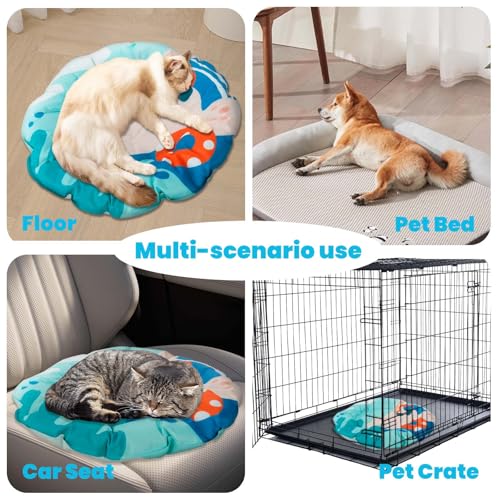 Kiluiu Pet Cooling Mat for Dogs Cats, Thickened Durable Cooling Pad Washable for Small Pets, Indoor & Outdoor Summer Use