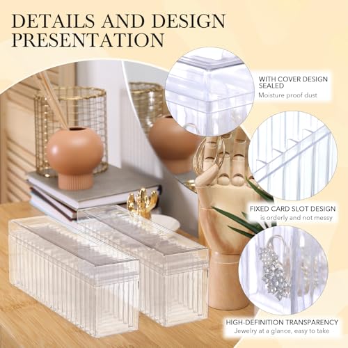 Kenning 42 Pcs Acrylic Jewelry Case Organizer, Clear Jewelry Organizers Holder with Portable Anti Tarnish Storage Bags for...