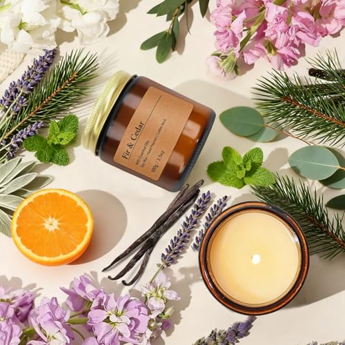 6-Pack Scented Candles for Home, 3.5 Oz Soy Wax Candles Gift Set with Lavender Chamomile & Eucalyptus Mint for Brithday Gi...