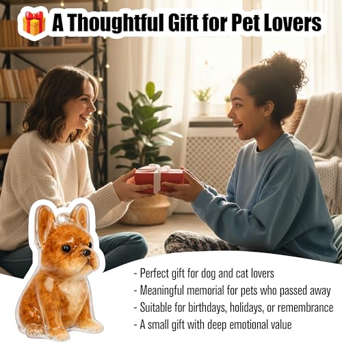 KH866 4PCS Dog Hair Collector Keychain, Fur Keepsake Bottle Charm Dog Shape Pet Memorial Storage Box, Collection Capsule A...