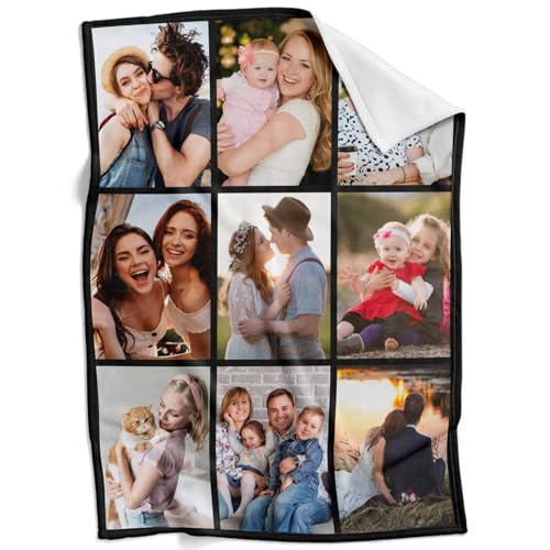 inkArts Custom Blanket with Photo, Personalized Blanket, Customized Photo Blankets, Customizable Picture Blankets, Anniver...