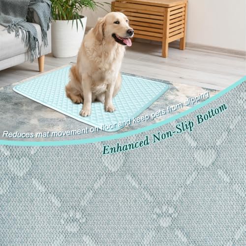SuBleer Upgraded Self-Cooling Dog Mat - Breathable Pet Cooling Pad for Dogs & Cats, Indoor & Outdoor Use, Washable Cooling...