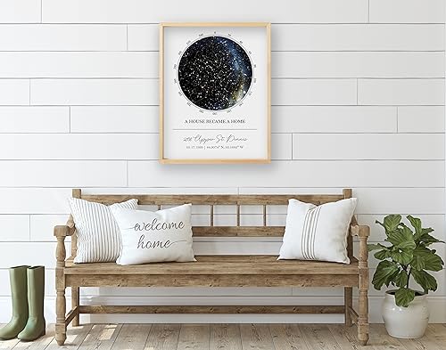 Custom Star Map - Personalized (Multiple Sizes - Unframed Print, Star Constellation Wall Art, Great Gift - Special Occasio...