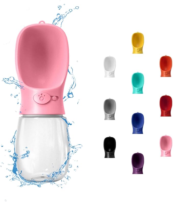 WePet Portable Dog Water Bottle, 12 OZ, Leak Proof Puppy Water Dispenser with Drinking Feeder for Pets Outdoor Walking, Hi...