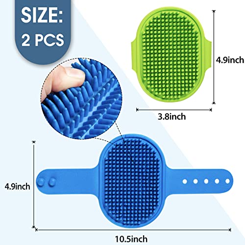 Dog Grooming Brush, Lilpep Pet Shampoo Bath Brush Soothing Massage Rubber Comb with Adjustable Ring Handle for Long Short ...