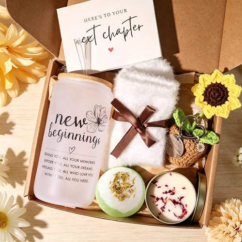 New Beginnings Gifts for Women Graduation Gift 2026 Funny Retirement for Women Happy Retirement Unique Self Care Set Inspi...