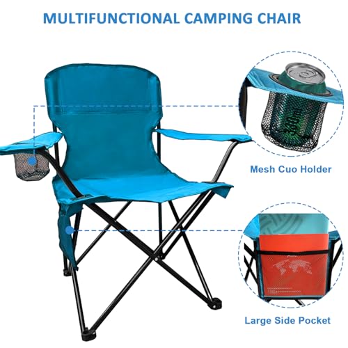 SAILARY Folding Camping Chairs Portable Outdoor Chair for Camping, Fishing, Beach, Picnic, Lightweight High Back Foldable ...