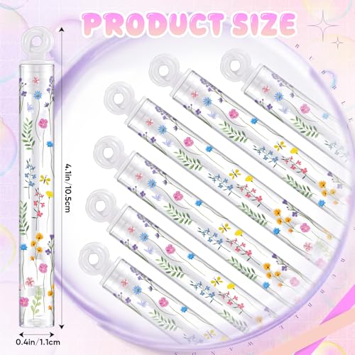 Rotatingpals 32 Pcs Wild Flower Bubble Wands Sweet Bubbles Party Favors for Adult Valentine Anniversaries Celebration Wedd...