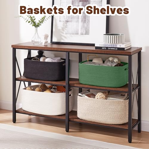 OIAHOMY Storage Basket for Shelves, Closet Cube Storage Bins Baskets for Clothes Blanket Towels, Baby Nursery, Toy Baskets...