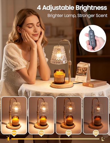 Candle Warmer Lamp with Timer Dimmable Candle Warmer Birthday Gifts for Women Mom Sister, House Warming Gifts New Home Roo...