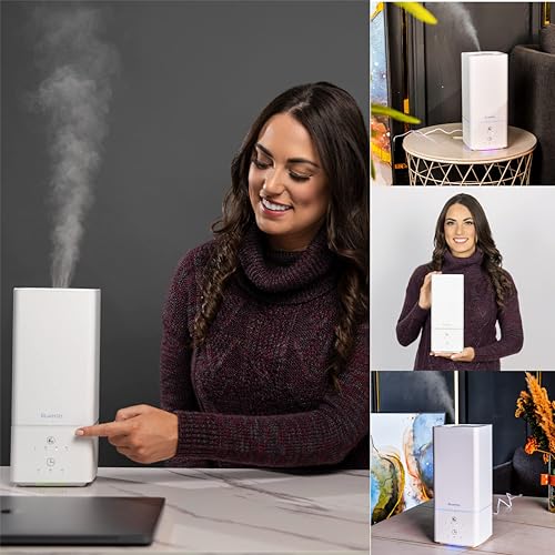 BlueHills 2000 ML Essential Oil Diffuser Humidifier Combo Square White Aroma Diffuser for Large Room Home 2 Liter Extra La...