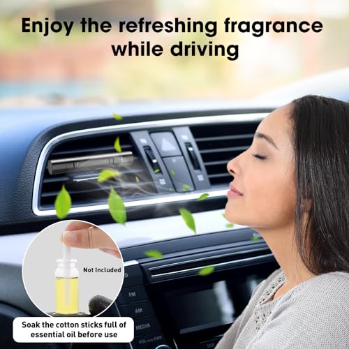 EORRZZY 2 Packs Custom Car Air Freshener Diffuser Vent Clips with 12 Refill Sticks for Cars, Office, Kitchen, Bathroom, Pe...
