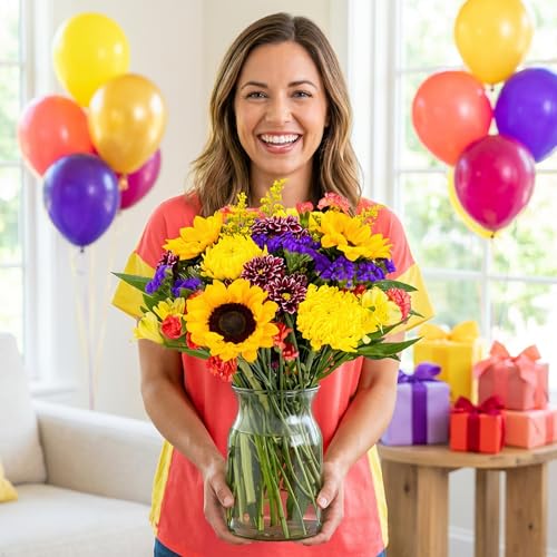 Benchmark Bouquets - Flowering Fields Sunflower Bouquet - Fresh Flowers for Delivery - Mothers Day Flowers - Get Well Gift...