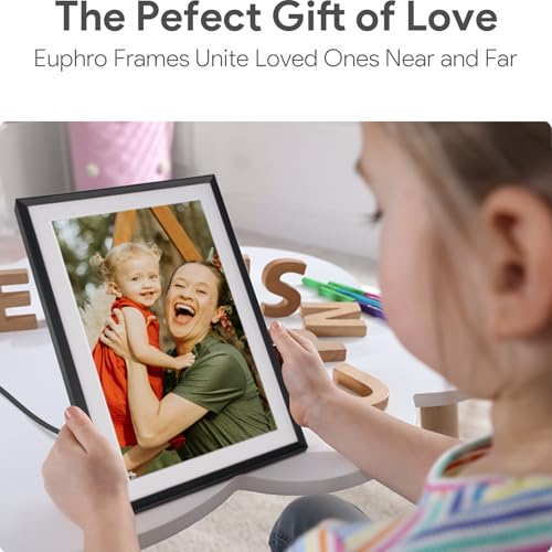 Euphro 10.1'' Digital Picture Frame with 32GB Storage, Digital Photo Frame with 1280x800 IPS Touch Screen, Share Photos/Vi...