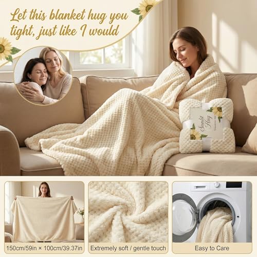 TQZDBXK Get Well Soon Gift Baskets for Women, 12 PCS Sunflower Hug in a Box Care Package, Thinking of You Birthday Sympath...