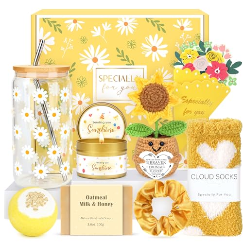 Gift Baskets for Women Unique Birthday Gifts for Women self care cheer up gifts set pick me up gift box for Woman teen gir...