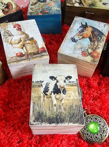 RK Collections Black and White Cow Trinket Box Small Jewelry Keepsake Box | Storage Box for Girls Women | Gift Idea, Anima...