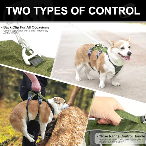 AKAILEA Escape Proof Dog Harness Medium Sized Dog, Reflective No Pull Dog Vest with Handle, Lightweight Full Body Pet Harn...