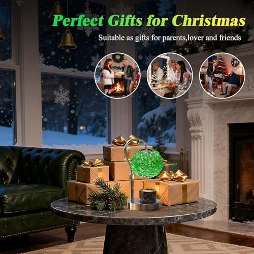 VXUNLIOR Luxury Candle Warmer Lamp with Timer & Dimmable Brightness, Crystal Gemstone Shade & Premium Base - Adjustable Wa...