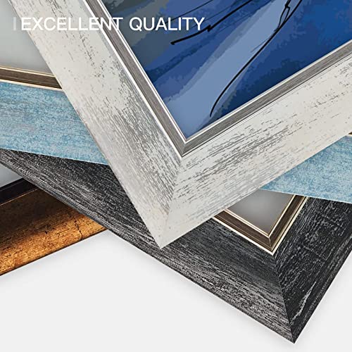XUANLUO 5x7 Picture Frames Set of 4 Rustic Retro Photo Frame with HD Plastic Cover for Wall Mount and Tabletop Display Fam...