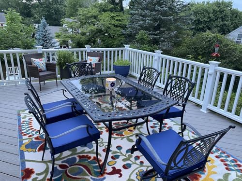 FLYMEI Patio Cushion Covers 24x24x4 Waterproof Outdoor Cushion Cover Replacement 2Packs Outdoor Seat Cushion Slipcover for...