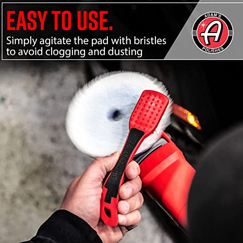 Adam's Polishes Pad Conditioning Brush - Car Detailing & Polishing Brush for Foam, Microfiber & Wool Polish Pads