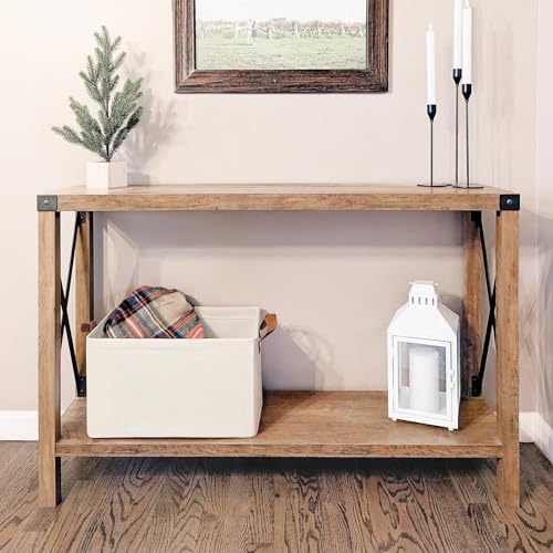 CHICVITA Storage Baskets for Shelves, Closet Organizers and Storage, Modern, Beige, 2-Pack, 16 ¾" L x 11" W x 9 ¾" H