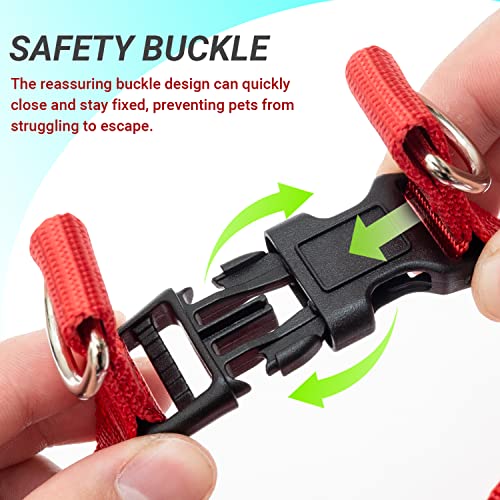 No Pull Dog Harness - Adjustable Step-in Harness & Leash Set for Small, Medium, Large Dogs - Escape Proof Soft Pet Harness...