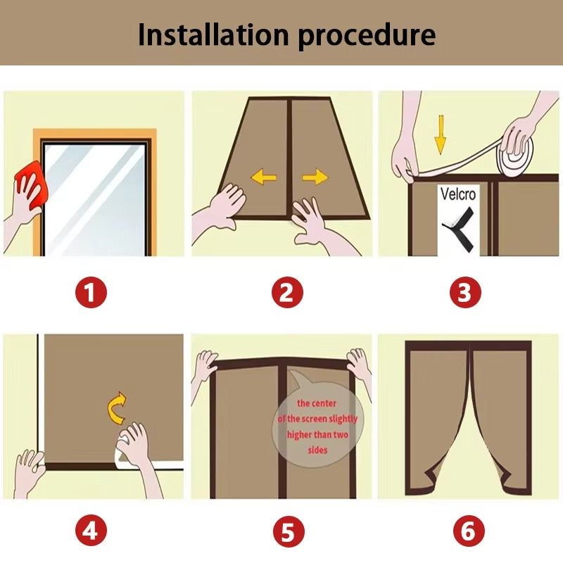 1 Black Magnetic Screen Door Curtain - Pet-friendly, No-drill Installation, Durable Fine Mesh With Strong Magnets, Breathable And Tear-resistant, Includes Push Pins And Double-sided Tape, Magnetic Doo
