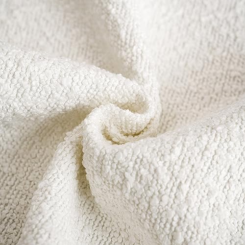 Foindtower Decorative Textured Boucle Throw Pillow Covers Accent Solid Pillow Cases Neutral Long Body Lumbar Couch Cushion...