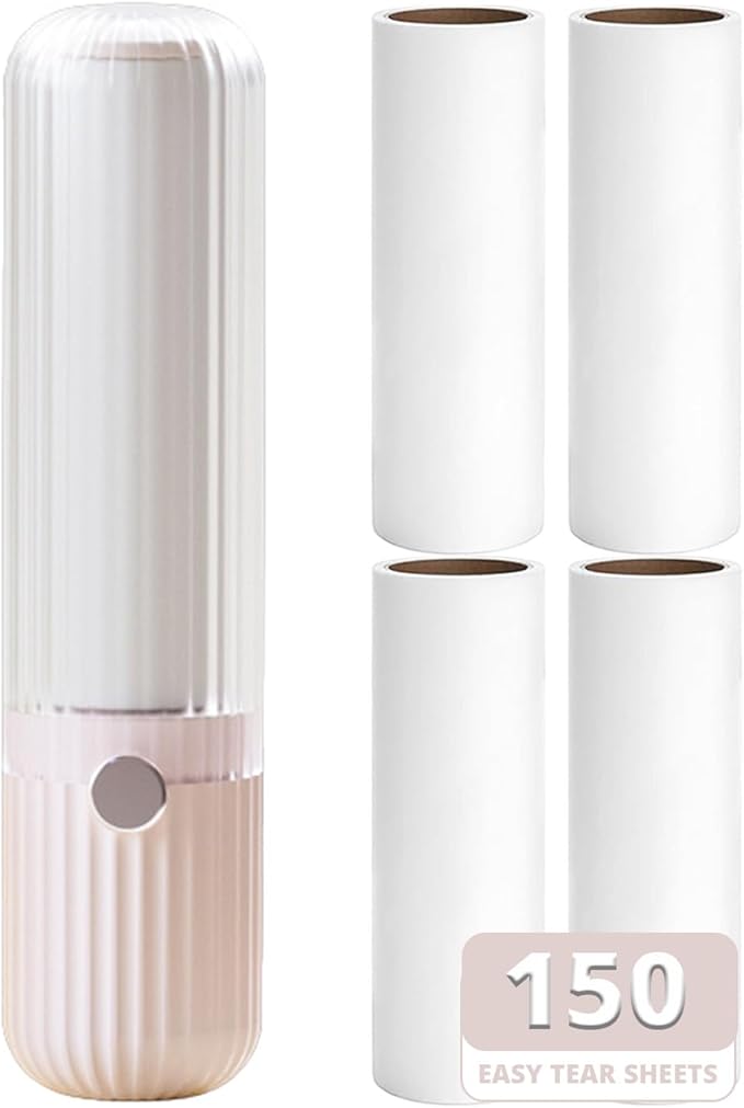 Sgdazo Compact Lint Roller with 150 Sheets - Portable Pet Hair Remover for Clothes, Furniture, and Travel Essentials House...