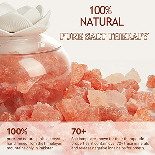 Essential Oil Diffusers Aromatherapy Diffuser: Vyaime Salt Lamp Diffuser for Home Bedroom Office, Pink Crystal Himalayan C...