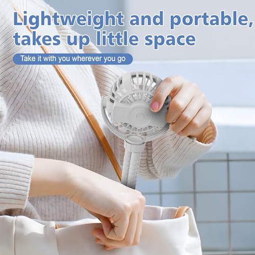 SOPOKE Mini Portable Baby Stroller Fan,3 Speed Personal Handheld Fan,Battery Operated Rechargeable 360° Flexible Tripod Co...
