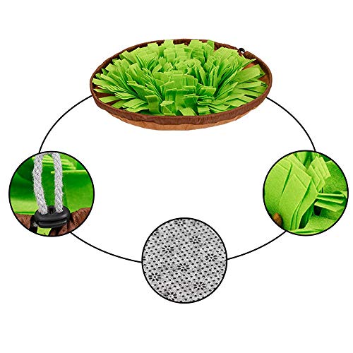 AWOOF Pet Snuffle Mat for Dogs, Interactive Feed Game for Boredom, Encourages Natural Foraging Skills for Cats Dogs Bowl T...