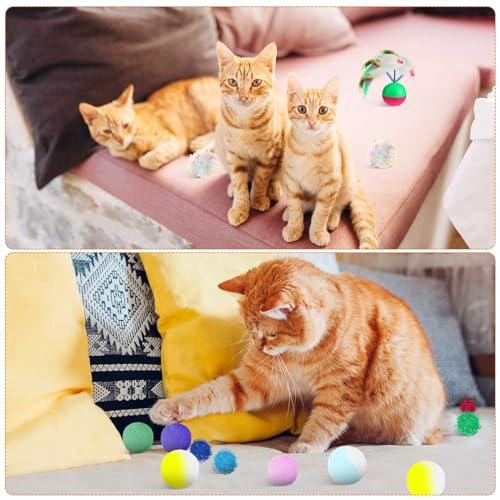 Shappy 150 Pcs Cat Toys for Indoor Cats Bulk, Kitten Toys Pack, Variety Interactive Gift Including Mice Interactive Silent...