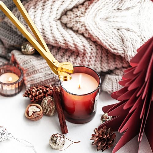 calary Candle Wick Trimmer, Candle Snuffer and Wick Dipper & Candle Accessory Set, 3 in 1 Candle Care Kit for Candle Lover...