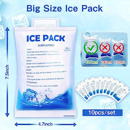 12 pcs Gel Ice Packs for Cooling Vest - Reusable Cold Packs for Ice Vest for Shipping Camping Food Preservation