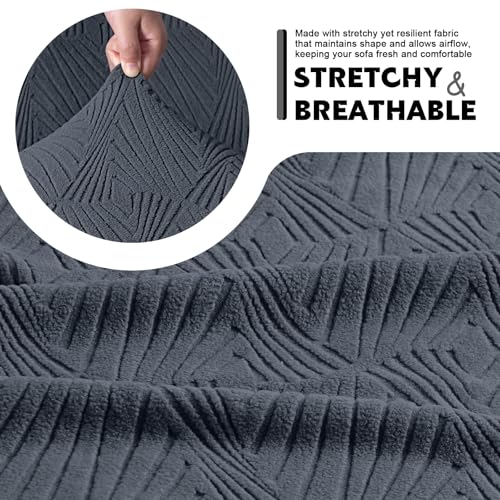 VANSOFY Couch Cushion Covers for Sectional Sofa, Stretch Jacquard Couch Seat Cushion Covers, Individual Washable Furniture...