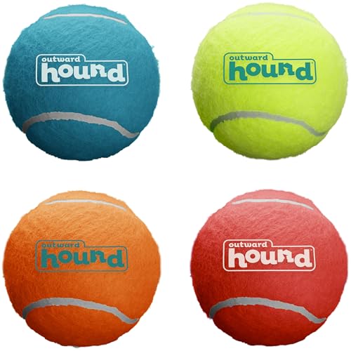 Outward Hound Squeaker Ballz – Squeaky Tennis Balls for Dogs Under 50 lbs, Interactive Dog Toy for Fetch & Training, Mediu...