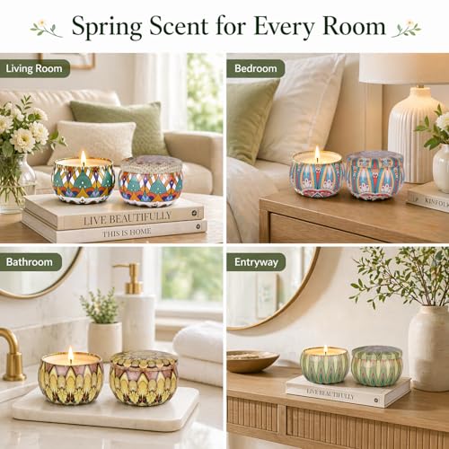 YINUO Scented Candle Gift Set for Women, 12 Pack Soy Wax Aromatherapy Candles, Floral, Citrus & Fresh Scents, Birthday Gif...