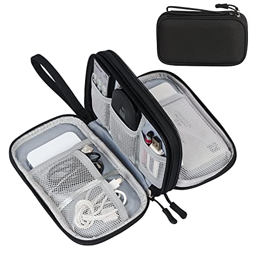 FYY Travel Cable Organizer Pouch Electronic Accessories Carry Case Portable Waterproof Double Layers All-in-One Storage Ba...