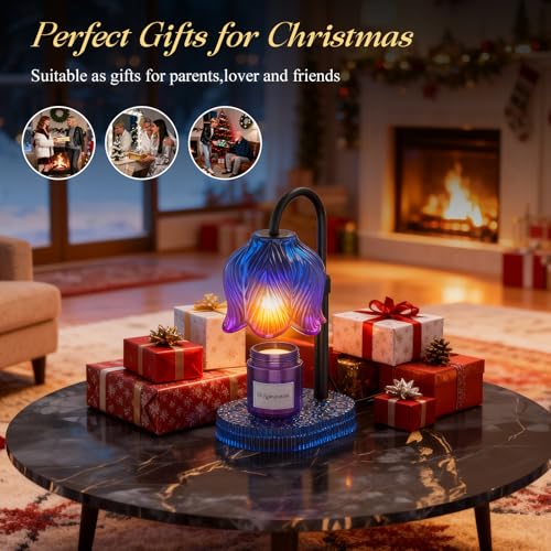 WYghyronic Candle Warmer Lamp with Adjustable Height - Flameless 4-Level Dimmable Wax Warmer, Timer Function & Stylish Des...