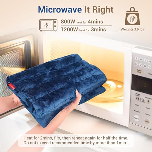 Comfytemp Large Microwave Heating Pad for Sciatica, Back Pain Relief, Period Cramps, 12x22 3.6LB Moist Microwavable Heatin...