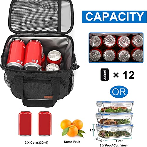 Femuar Lunch Bags for Women/Men, Insulated Lunch Bag for Work Office Picnic - Lunch Cooler Bag Leakproof Lunch Box with Ad...