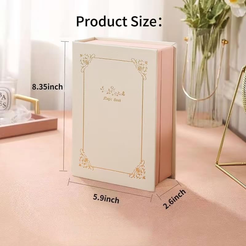Travel Jewelry Organizer Box Book Style, PU Leather Portable Jewelry Case with Magnetic Closure, Double-Sided Storage for ...