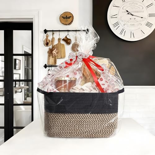 Goodpick Cube Storage Bins - Towel, Book, Cloth, Shoes, Closet Shelf Woven Baskets for Office, Baby Laundry, Toys, 13''x1...